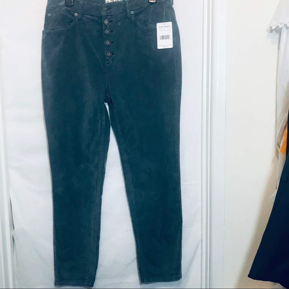 Free People Sun Chaser Cord Skinny Grey - Picture 3 of 15